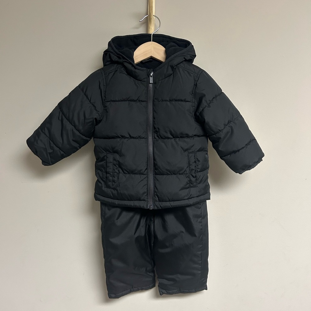 Old Navy Black Puffer Jacket & Snow Pants Set